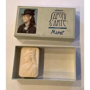 Athena’s Saponi D’Arte Serie Manet 1 Bar Of Soap Scented 3-D Made In Italy NEW